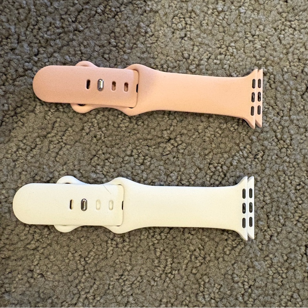 Pink and White Watch Bands